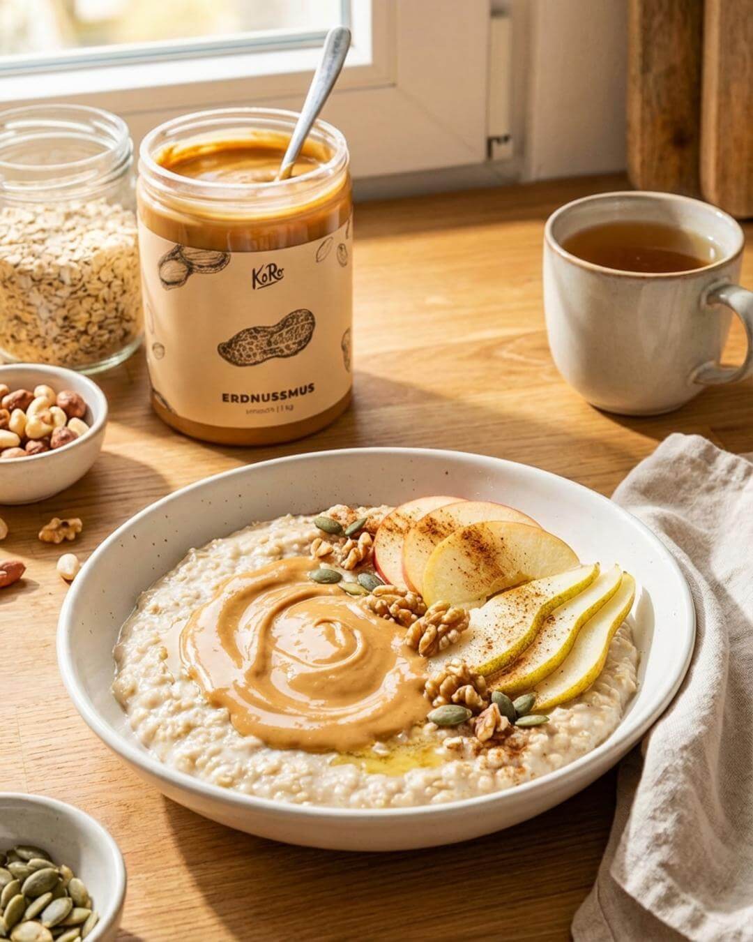 Cremiger Erdnuss-Porridge - fitgrade.ch