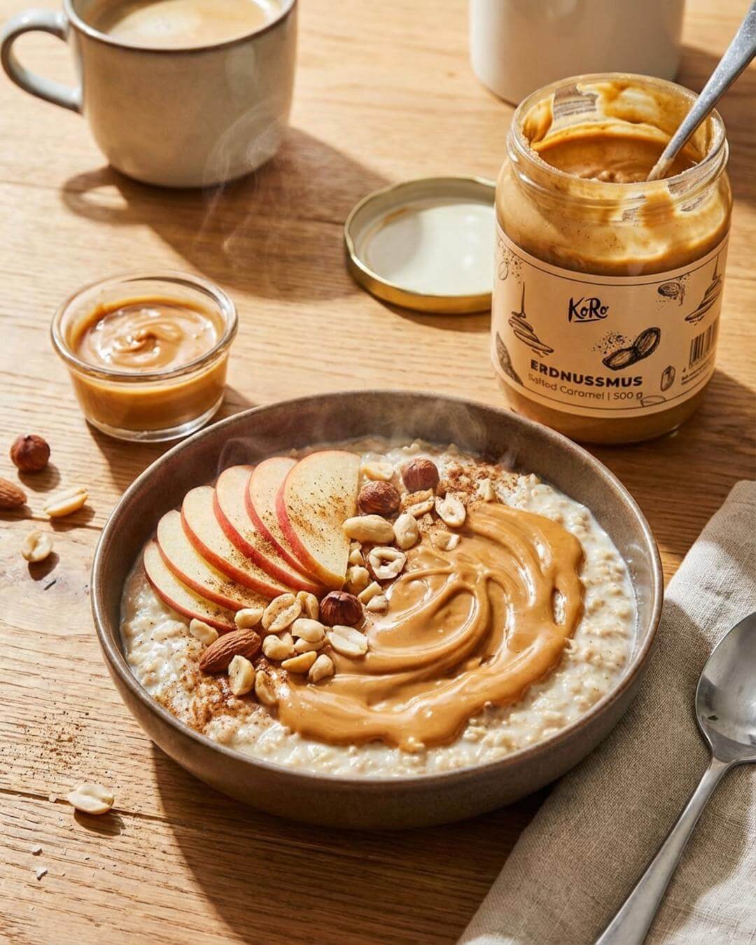 Salted-Caramel-Erdnuss-Porridge - fitgrade.ch