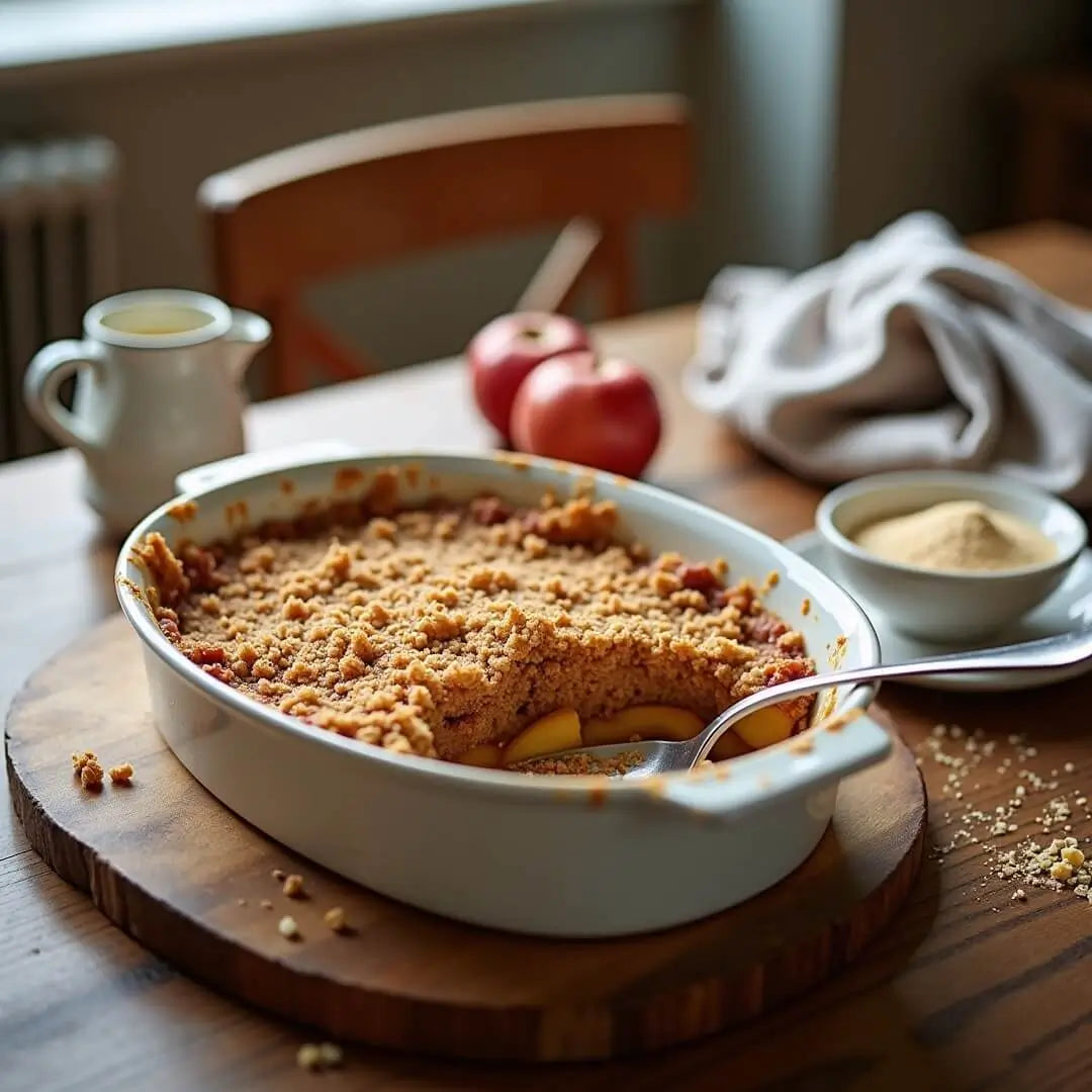 Warmer Apfel-Mandel-Crumble - fitgrade.ch
