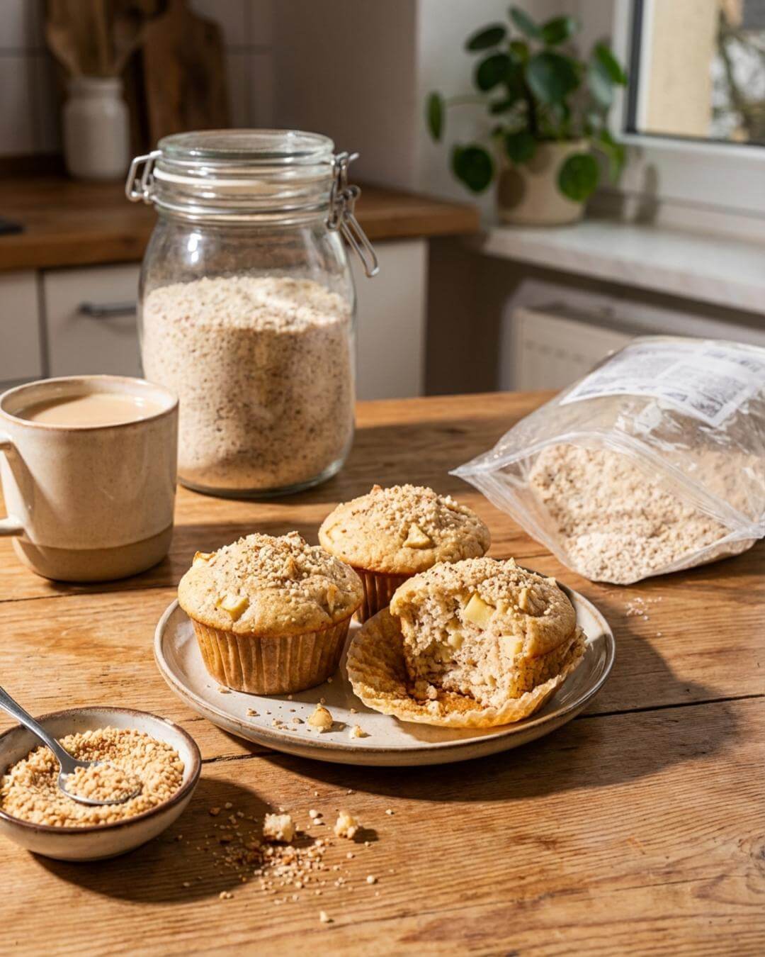 Saftige Mandel-Apfel-Muffins - fitgrade.ch