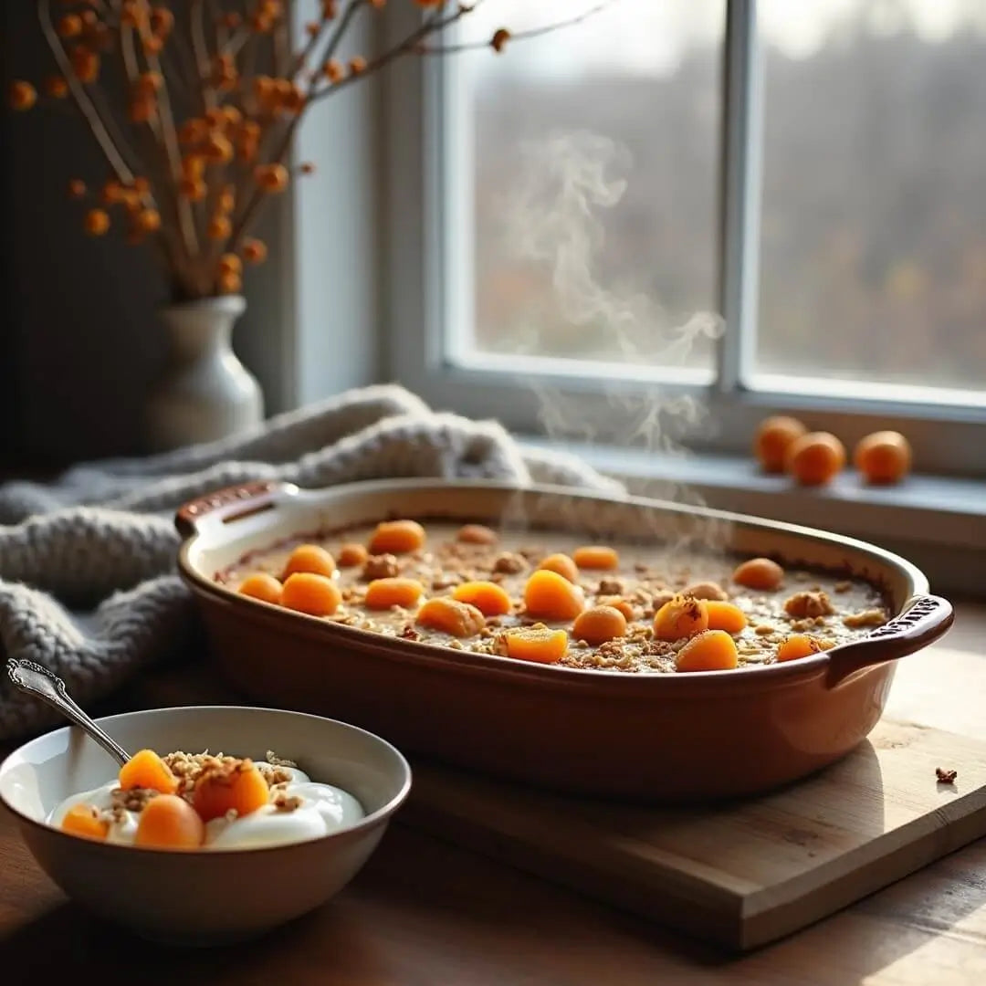 Winterliches Ofen-Aprikosen-Porridge - fitgrade.ch