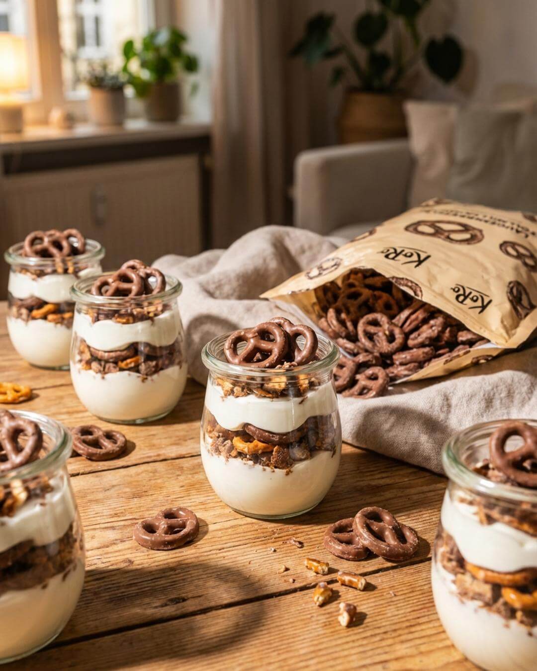 Schnelle Schokobrezel-Dessertgläser - fitgrade.ch