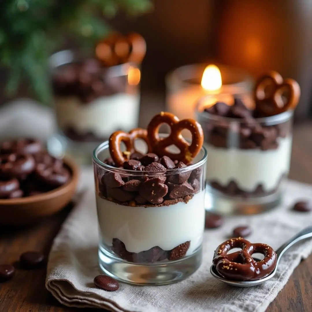 Winterliches Schoko-Brezel-Schichtdessert - fitgrade.ch