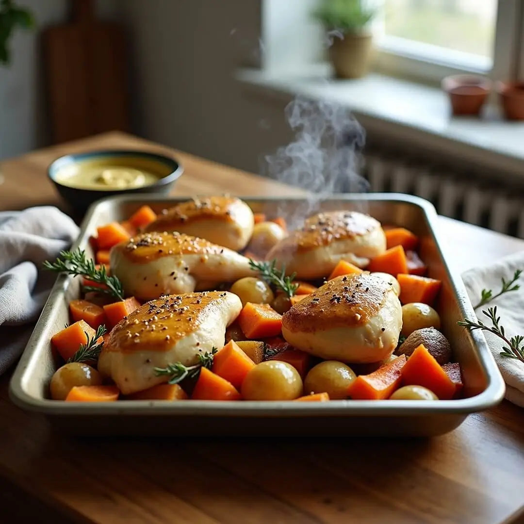 Wärmendes Senf-Ofengemüse vom Blech - fitgrade.ch