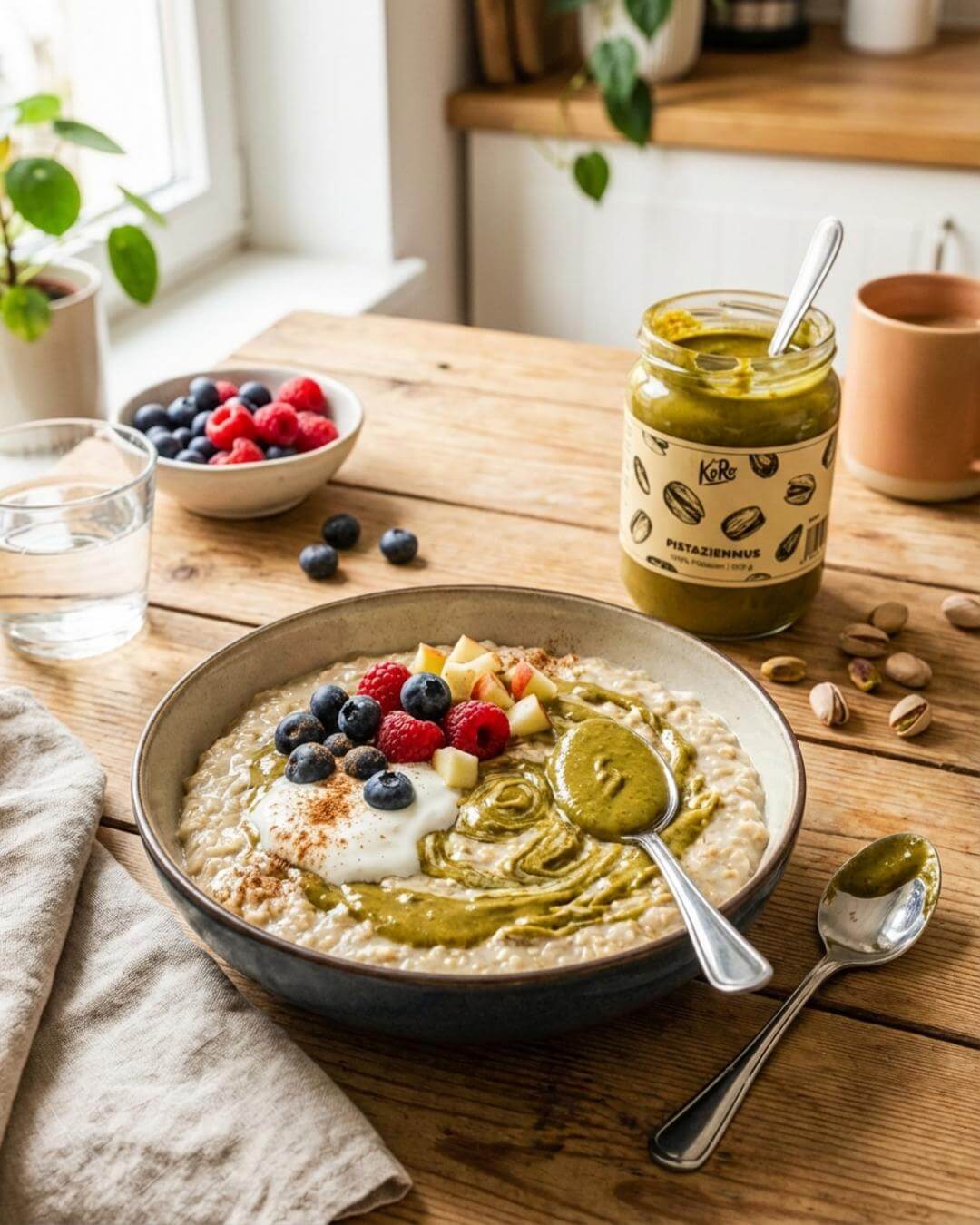Cremige Pistazien-Porridge-Bowl - fitgrade.ch