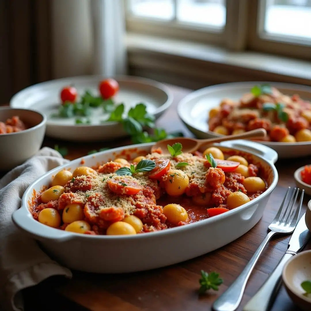 Herzhafte Ofen-Gnocchi-Bolognese - fitgrade.ch