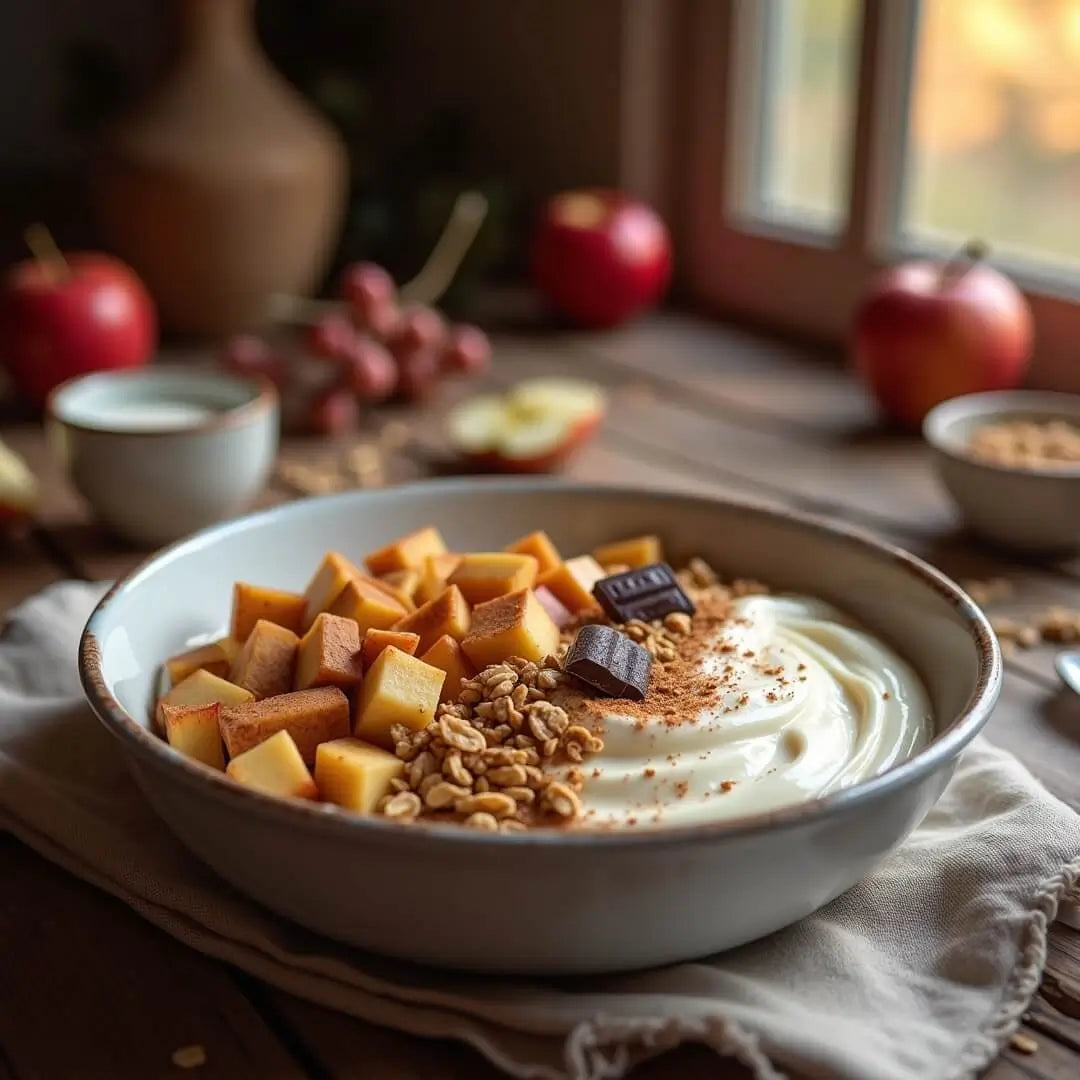 Cremige Protein-Apfelstrudel-Bowl mit Chunky Flavour - fitgrade.ch