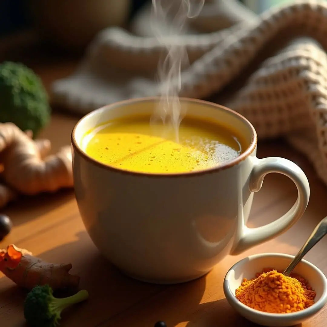Warmes Kurkuma-Abendgetränk mit Pflanzenöl - fitgrade.ch