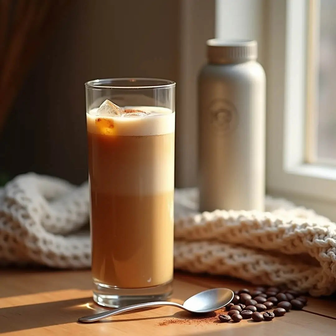 Cremiger Protein Iced Coffee Latte mit Zimtnote - fitgrade.ch