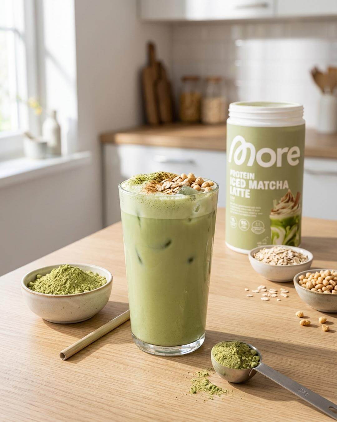 Cremiger Protein Iced Matcha-Chai Breakfast Latte - fitgrade.ch