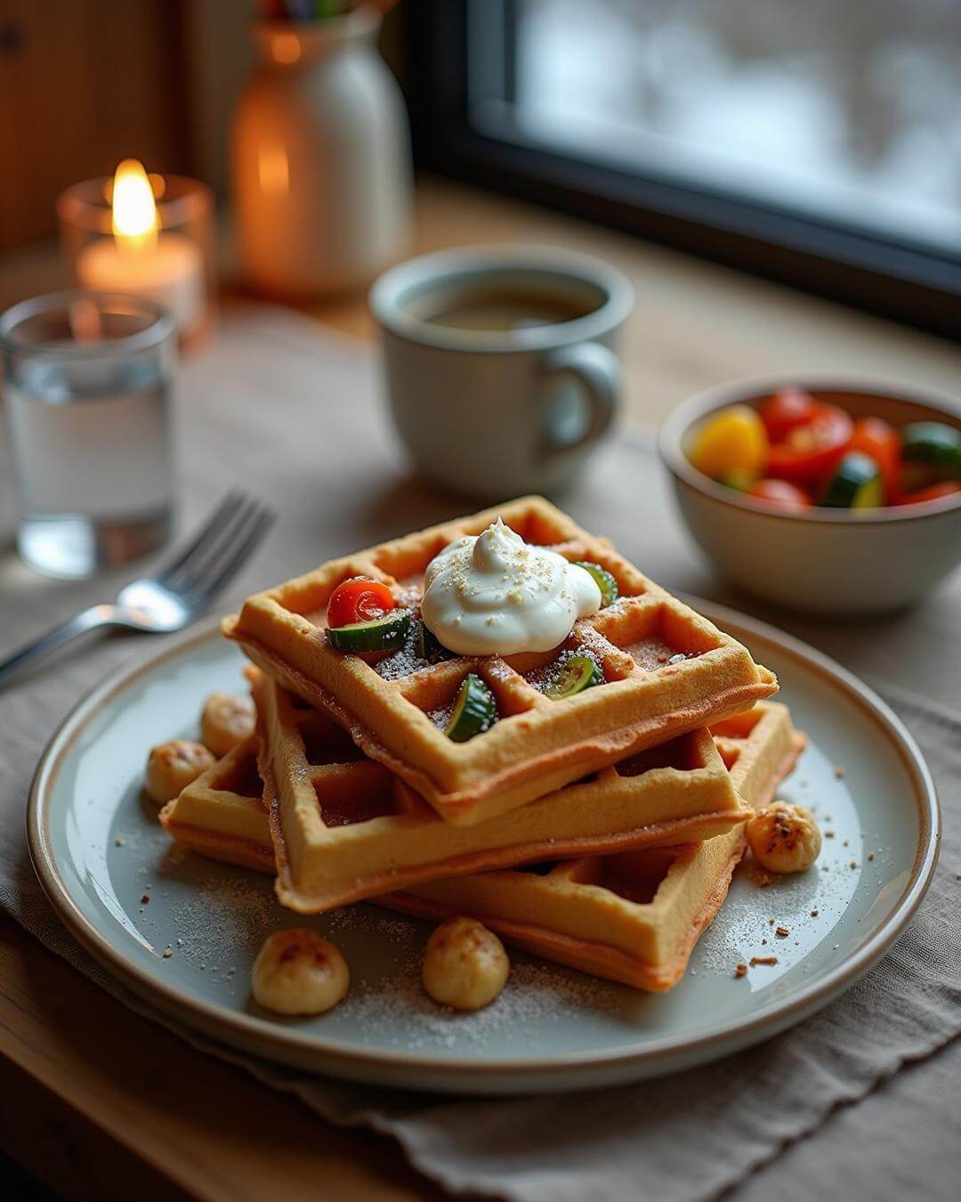 Herzhafte Protein-Winterwaffeln - fitgrade.ch