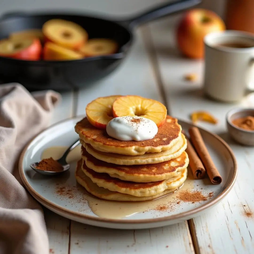 Warme Apfel-Zimt-Protein-Pancakes - fitgrade.ch