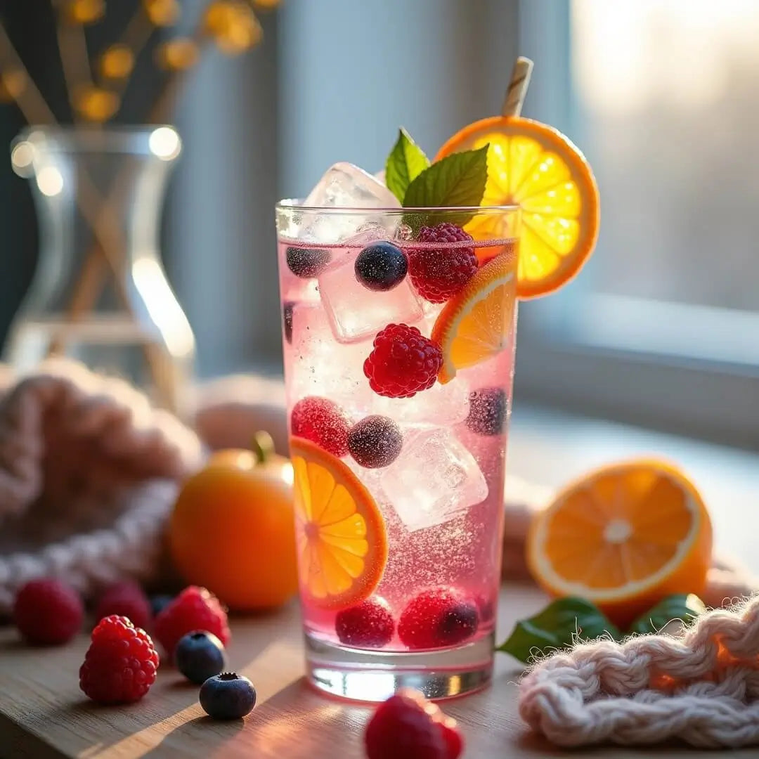 Zero-Winter-Mocktail mit Beeren und Orange - fitgrade.ch