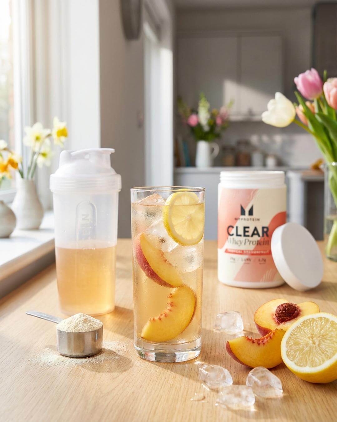 Pfirsich-Protein-Eistee-Shot - fitgrade.ch