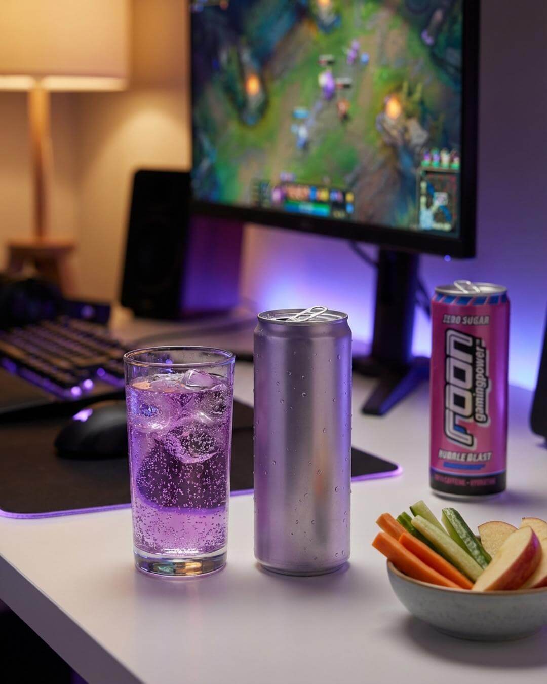Fokus-Snack mit gekühltem Gaming-Drink - fitgrade.ch