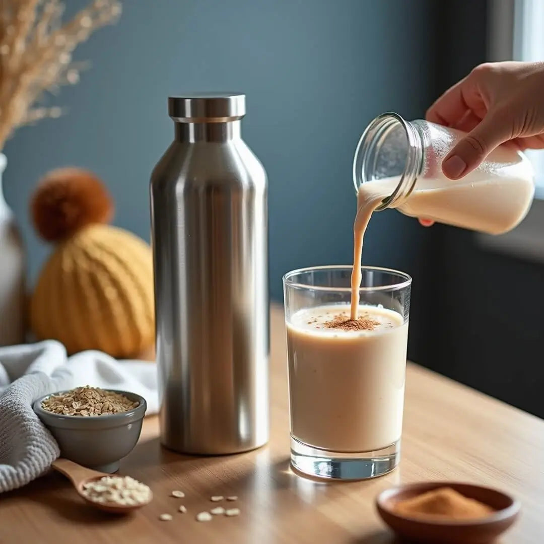 Cremiger Overnight-Proteinshake mit Haferflocken und Zimt - fitgrade.ch