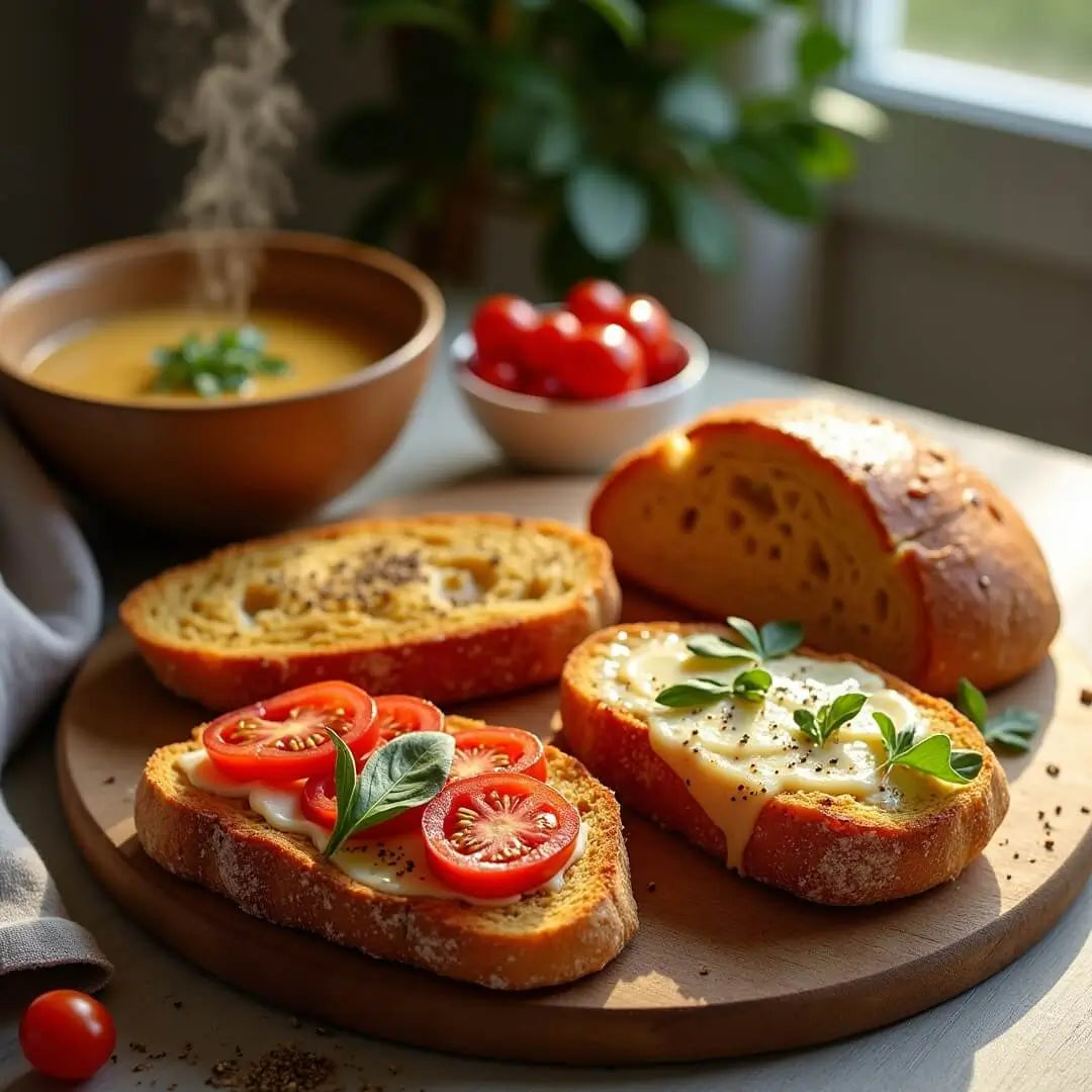 Herzhafter Tomaten-Käse-Protein-Toast - fitgrade.ch