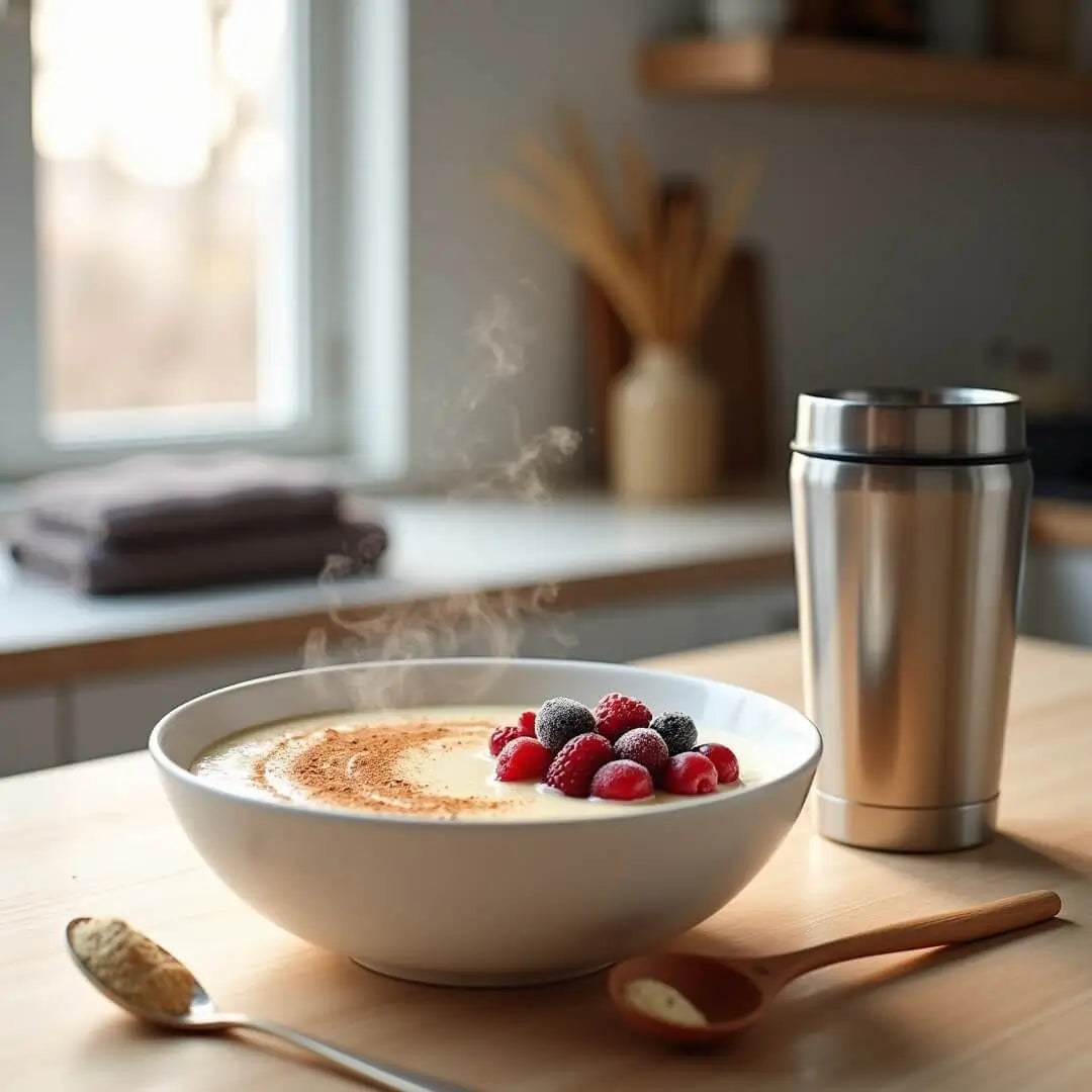 Warme Rice-Pudding-Protein-Bowl to go - fitgrade.ch