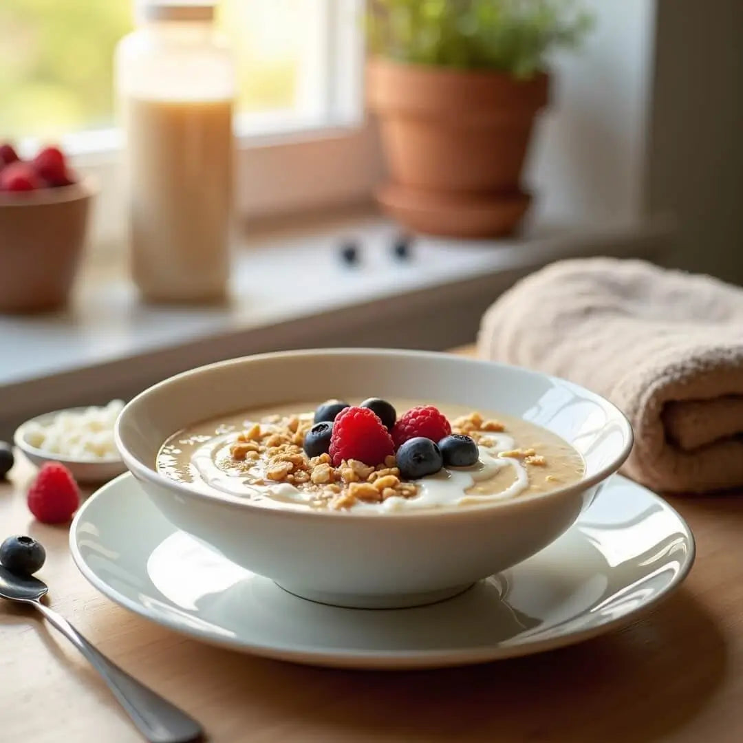 Wärmendes Protein-Porridge mit Beeren - fitgrade.ch